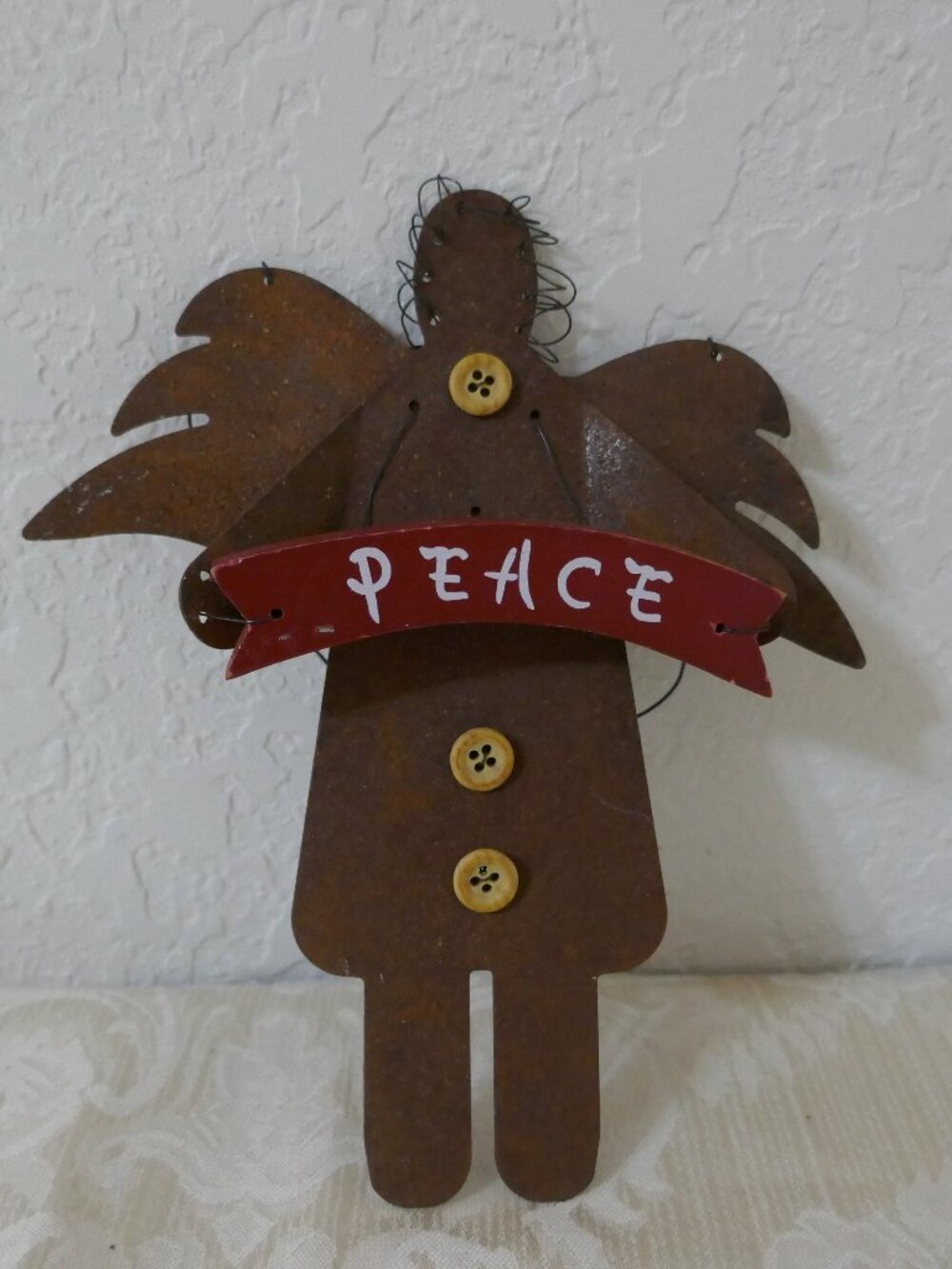 10 Piece Primitive Set Rustic Tin Metal Country Cottage Christmas Ornaments